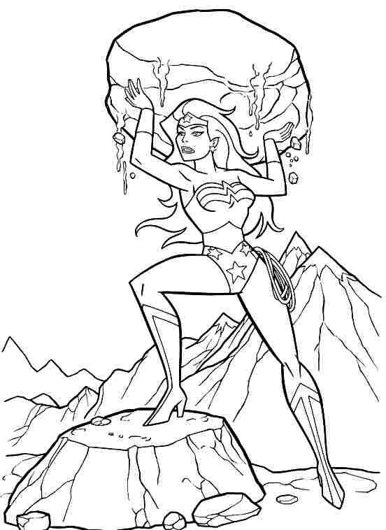 Dibujo para colorear: Wonder Woman (Superhéroes) #74624 - Dibujos para Colorear e Imprimir Gratis