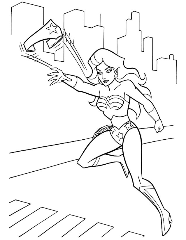 Dibujo para colorear: Wonder Woman (Superhéroes) #74635 - Dibujos para Colorear e Imprimir Gratis