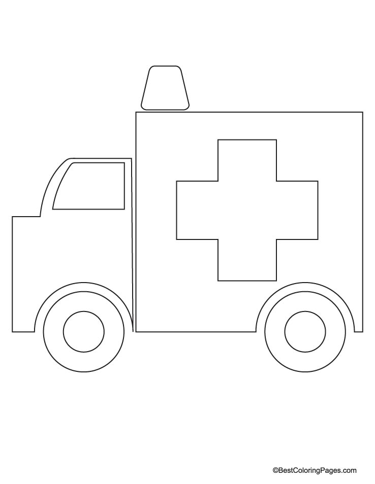 Dibujo para colorear: Ambulance (Transporte) #136754 - Dibujos para Colorear e Imprimir Gratis