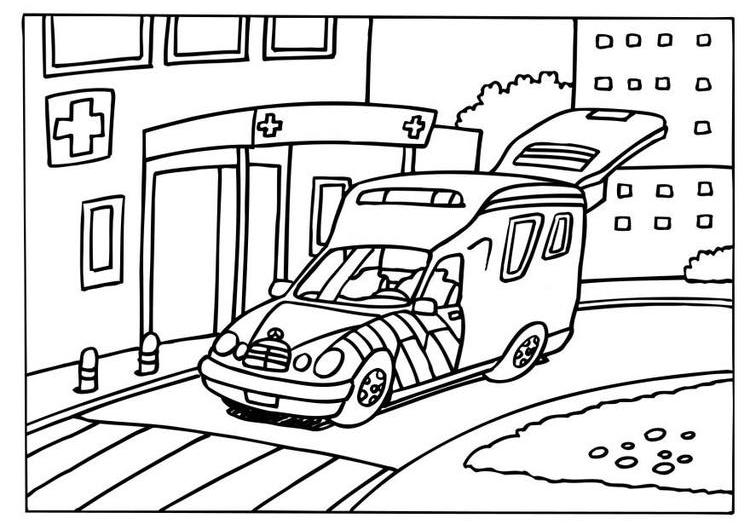 Dibujo para colorear: Ambulance (Transporte) #136769 - Dibujos para Colorear e Imprimir Gratis