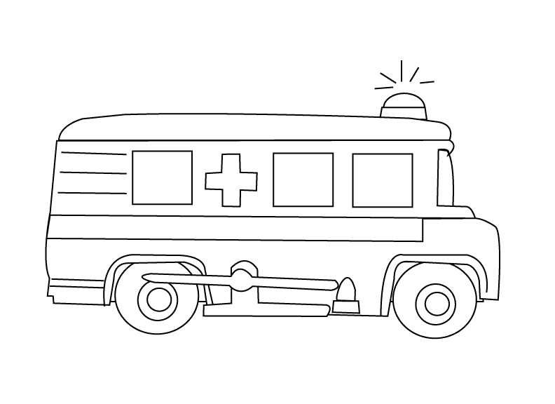Dibujo para colorear: Ambulance (Transporte) #136771 - Dibujos para Colorear e Imprimir Gratis