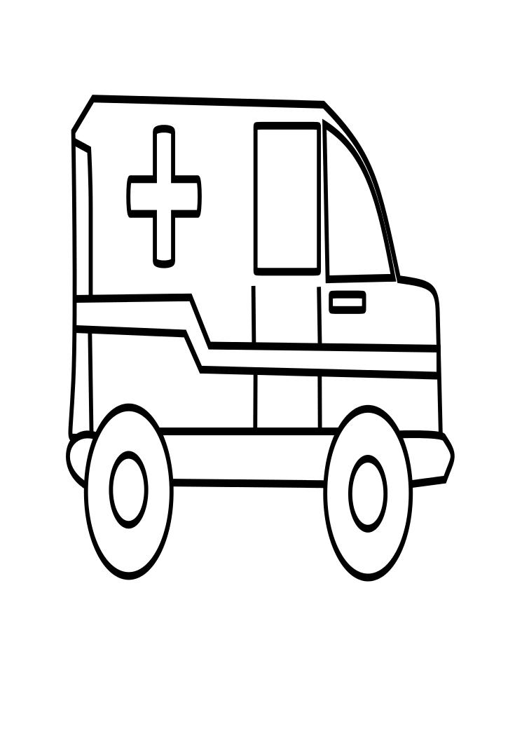 Dibujo para colorear: Ambulance (Transporte) #136782 - Dibujos para Colorear e Imprimir Gratis