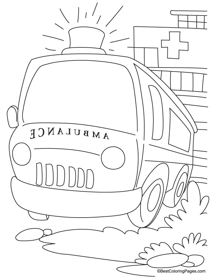 Dibujo para colorear: Ambulance (Transporte) #136803 - Dibujos para Colorear e Imprimir Gratis