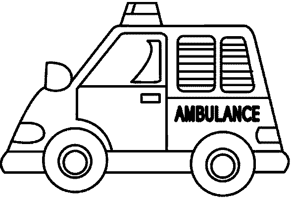 Dibujo para colorear: Ambulance (Transporte) #136809 - Dibujos para Colorear e Imprimir Gratis