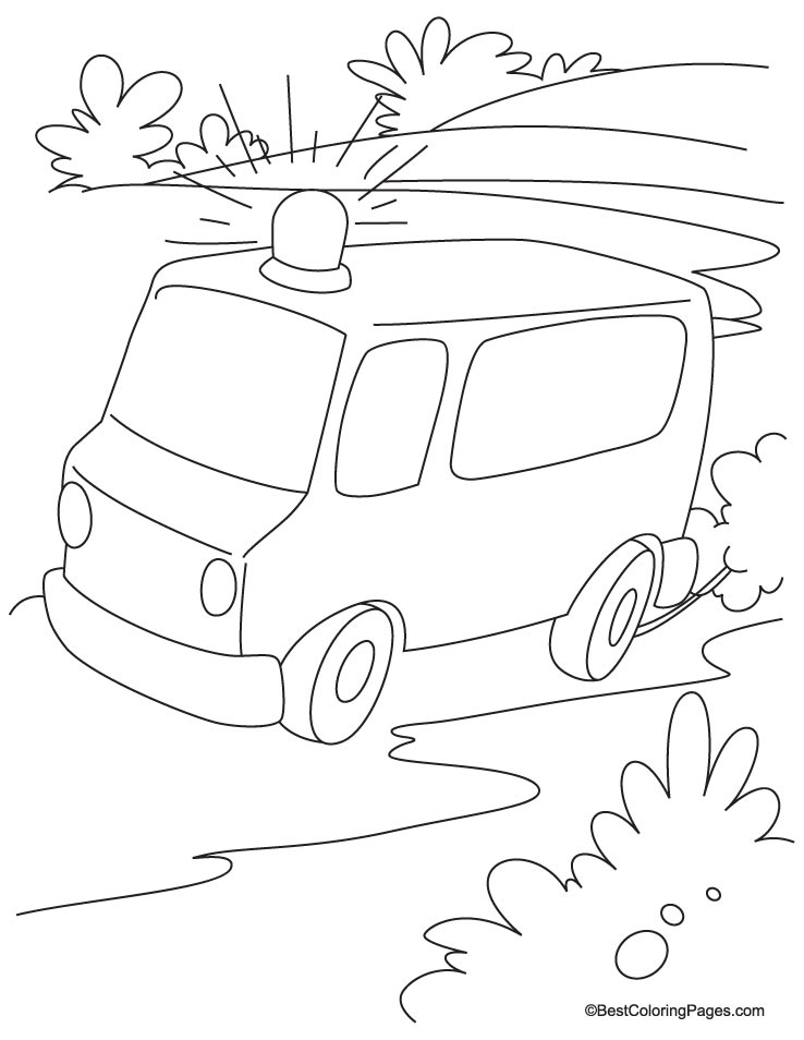 Dibujo para colorear: Ambulance (Transporte) #136823 - Dibujos para Colorear e Imprimir Gratis