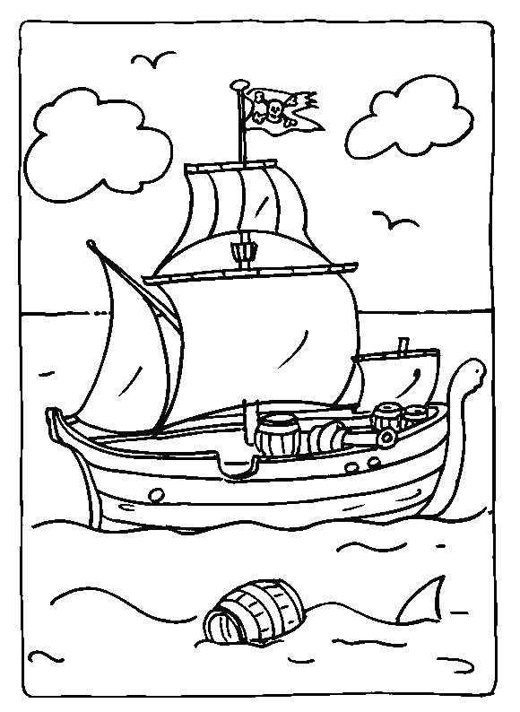 Dibujo para colorear: Boat / Ship (Transporte) #137461 - Dibujos para Colorear e Imprimir Gratis