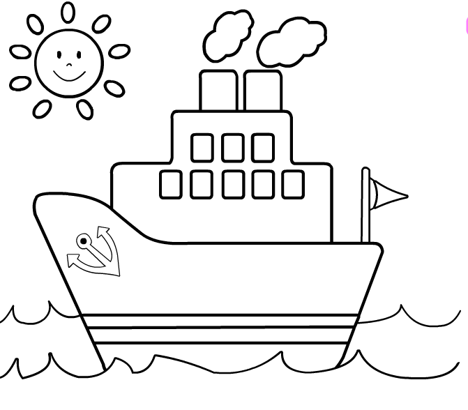 Dibujo para colorear: Boat / Ship (Transporte) #137470 - Dibujos para Colorear e Imprimir Gratis