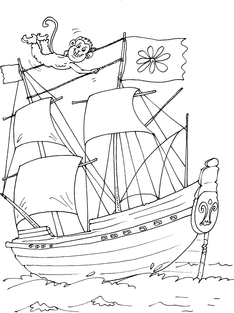 Dibujo para colorear: Boat / Ship (Transporte) #137480 - Dibujos para Colorear e Imprimir Gratis