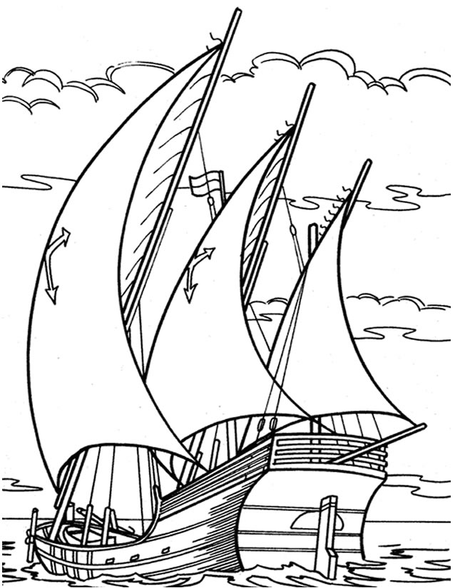 Dibujo para colorear: Boat / Ship (Transporte) #137485 - Dibujos para Colorear e Imprimir Gratis