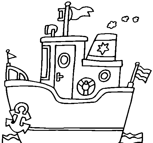 Dibujo para colorear: Boat / Ship (Transporte) #137500 - Dibujos para Colorear e Imprimir Gratis