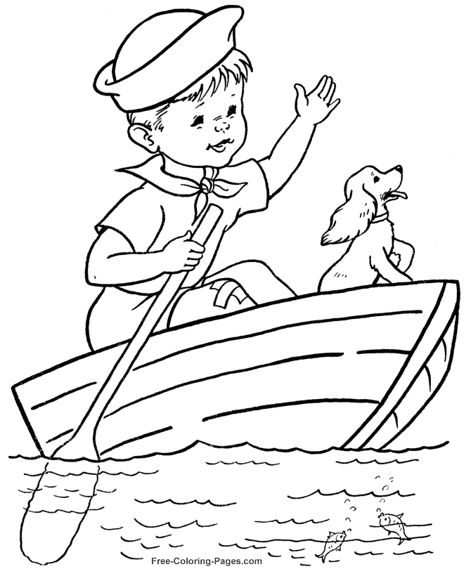 Dibujo para colorear: Boat / Ship (Transporte) #137517 - Dibujos para Colorear e Imprimir Gratis