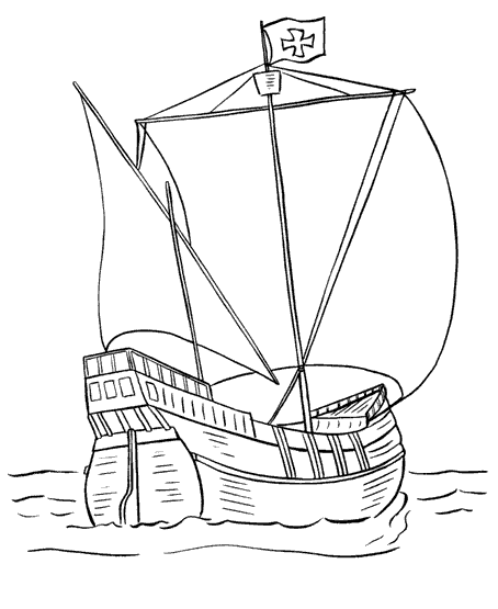 Dibujo para colorear: Boat / Ship (Transporte) #137530 - Dibujos para Colorear e Imprimir Gratis