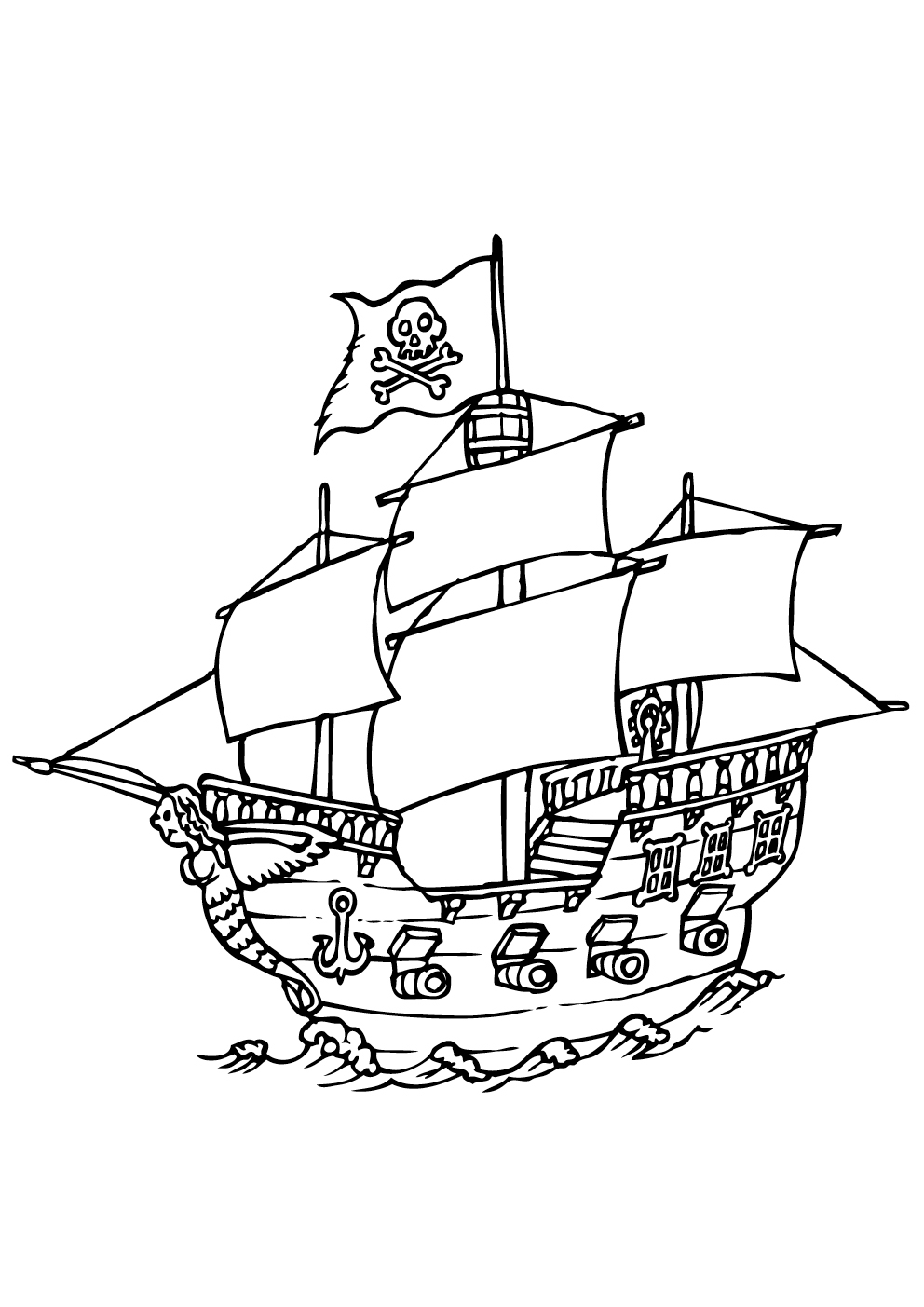 Dibujo para colorear: Boat / Ship (Transporte) #137590 - Dibujos para Colorear e Imprimir Gratis