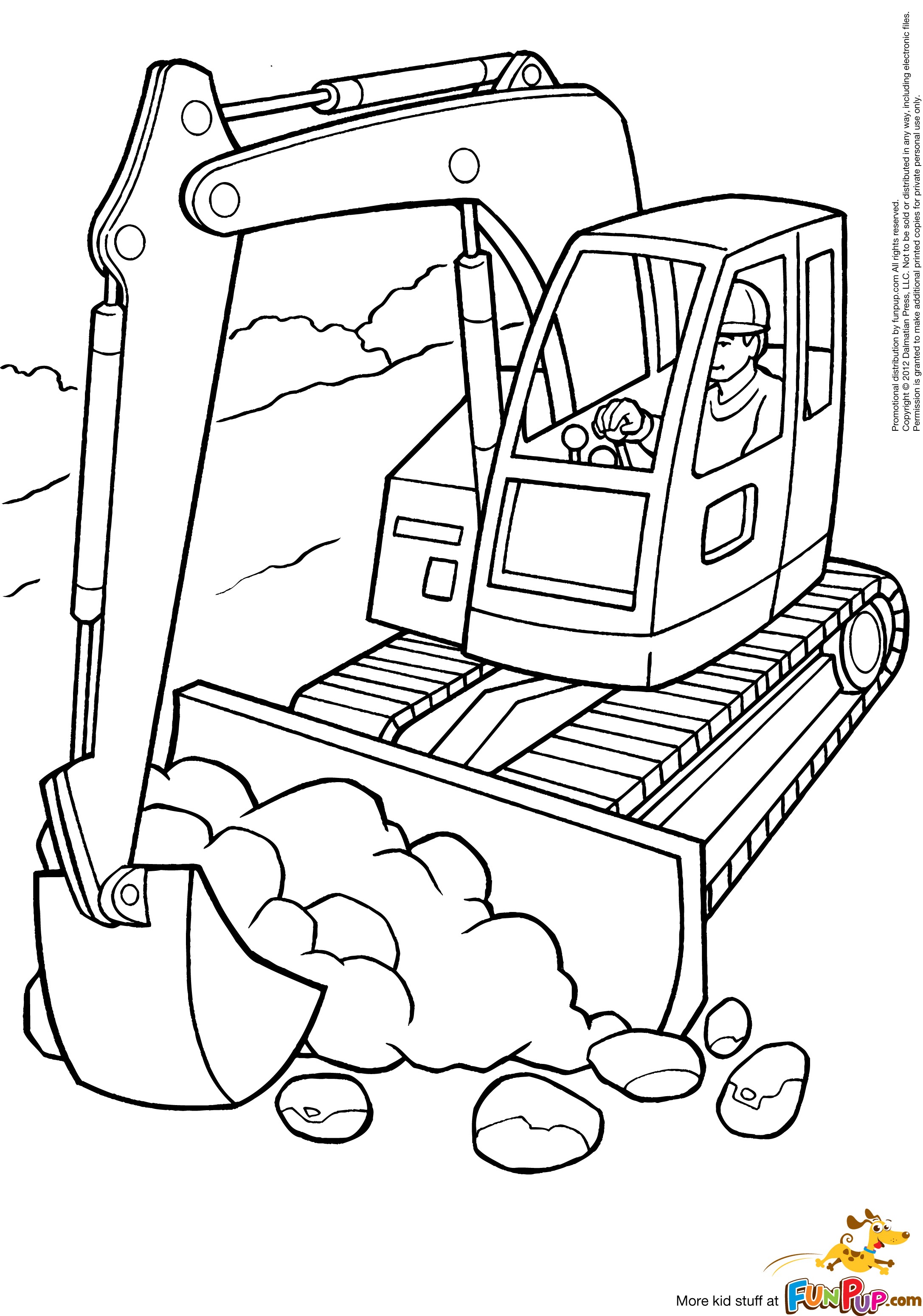 Dibujo para colorear: Bulldozer / Mecanic Shovel (Transporte) #141678 - Dibujos para Colorear e Imprimir Gratis