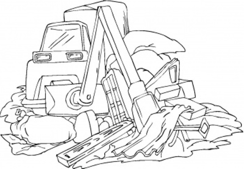 Dibujo para colorear: Bulldozer / Mecanic Shovel (Transporte) #141683 - Dibujos para Colorear e Imprimir Gratis