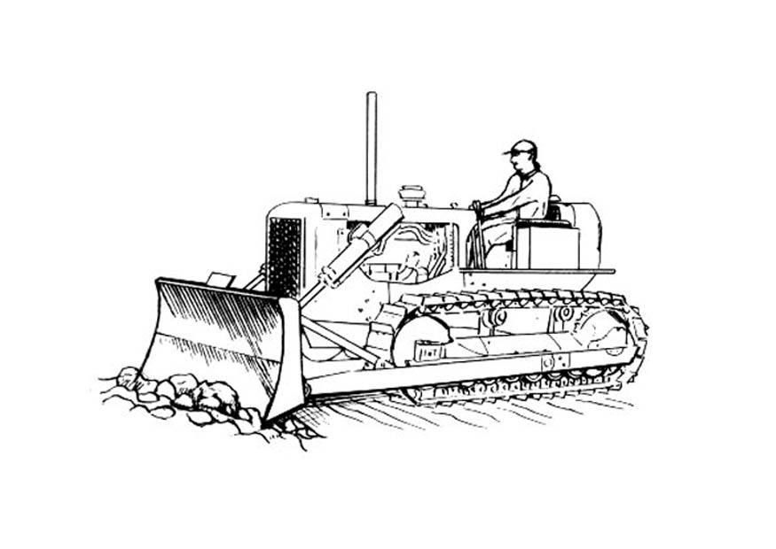 Dibujo para colorear: Bulldozer / Mecanic Shovel (Transporte) #141686 - Dibujos para Colorear e Imprimir Gratis