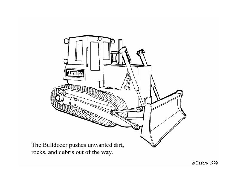 Dibujo para colorear: Bulldozer / Mecanic Shovel (Transporte) #141689 - Dibujos para Colorear e Imprimir Gratis