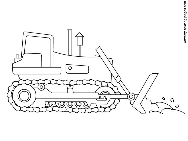 Dibujo para colorear: Bulldozer / Mecanic Shovel (Transporte) #141694 - Dibujos para Colorear e Imprimir Gratis