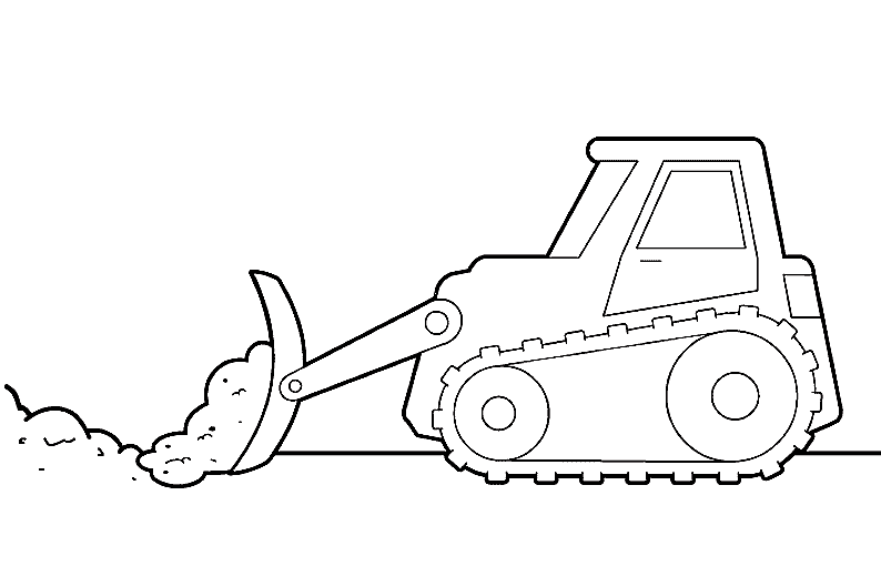 Dibujo para colorear: Bulldozer / Mecanic Shovel (Transporte) #141744 - Dibujos para Colorear e Imprimir Gratis