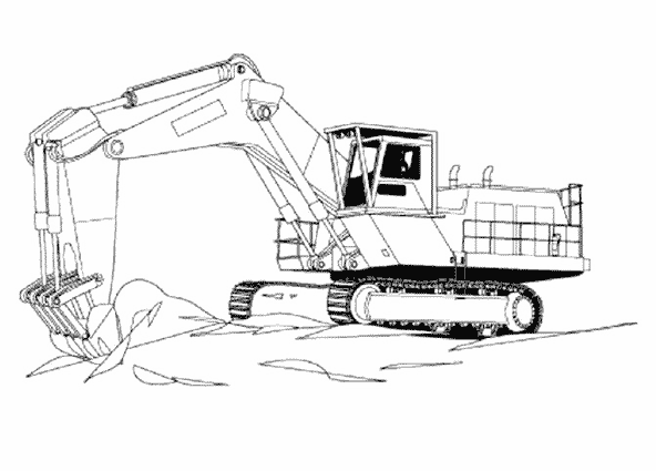 Dibujo para colorear: Bulldozer / Mecanic Shovel (Transporte) #141766 - Dibujos para Colorear e Imprimir Gratis