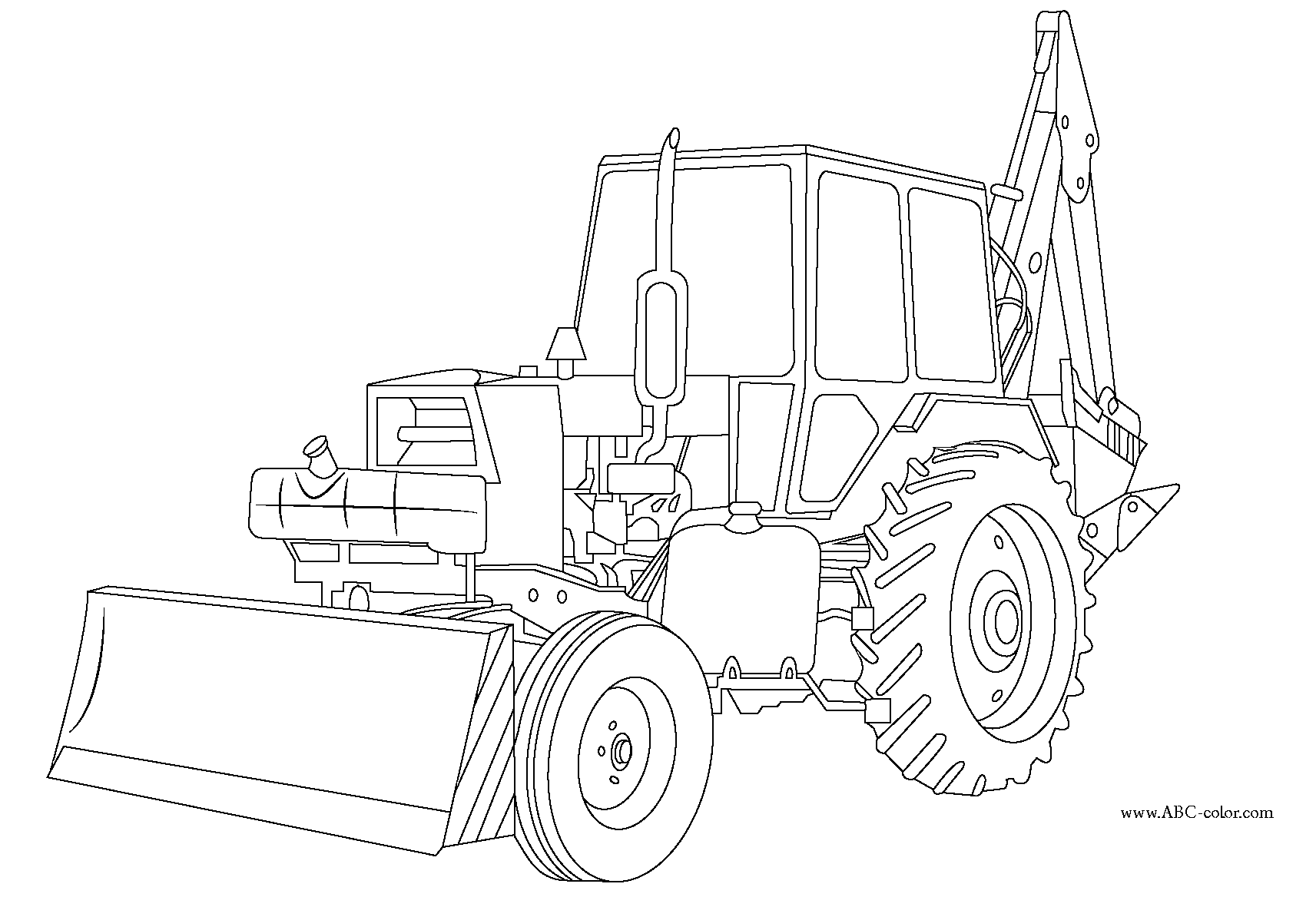 Dibujo para colorear: Bulldozer / Mecanic Shovel (Transporte) #141773 - Dibujos para Colorear e Imprimir Gratis