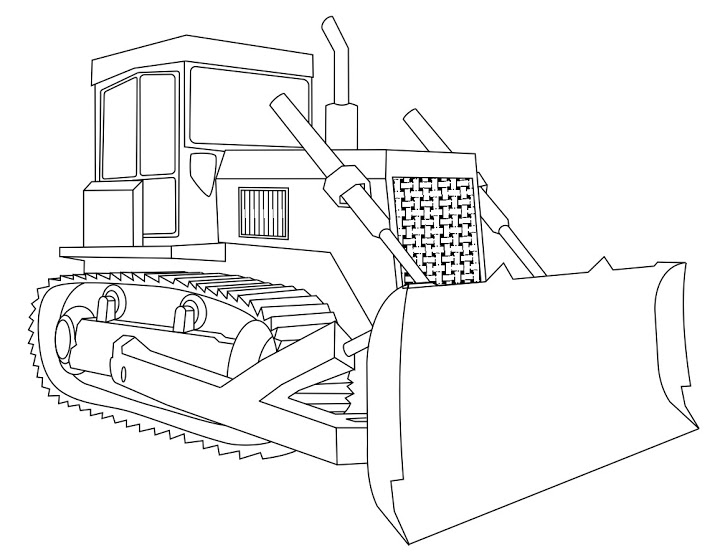 Dibujo para colorear: Bulldozer / Mecanic Shovel (Transporte) #141784 - Dibujos para Colorear e Imprimir Gratis