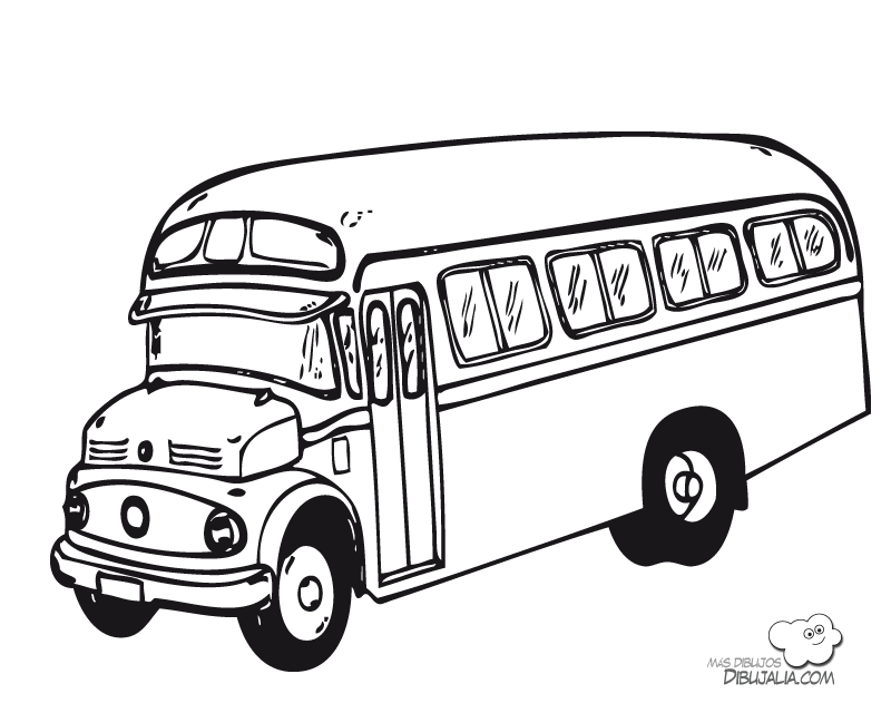 Dibujo para colorear: Bus (Transporte) #135297 - Dibujos para Colorear e Imprimir Gratis