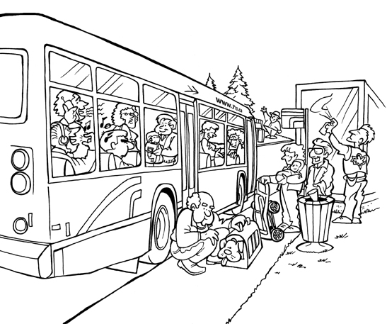 Dibujo para colorear: Bus (Transporte) #135356 - Dibujos para Colorear e Imprimir Gratis