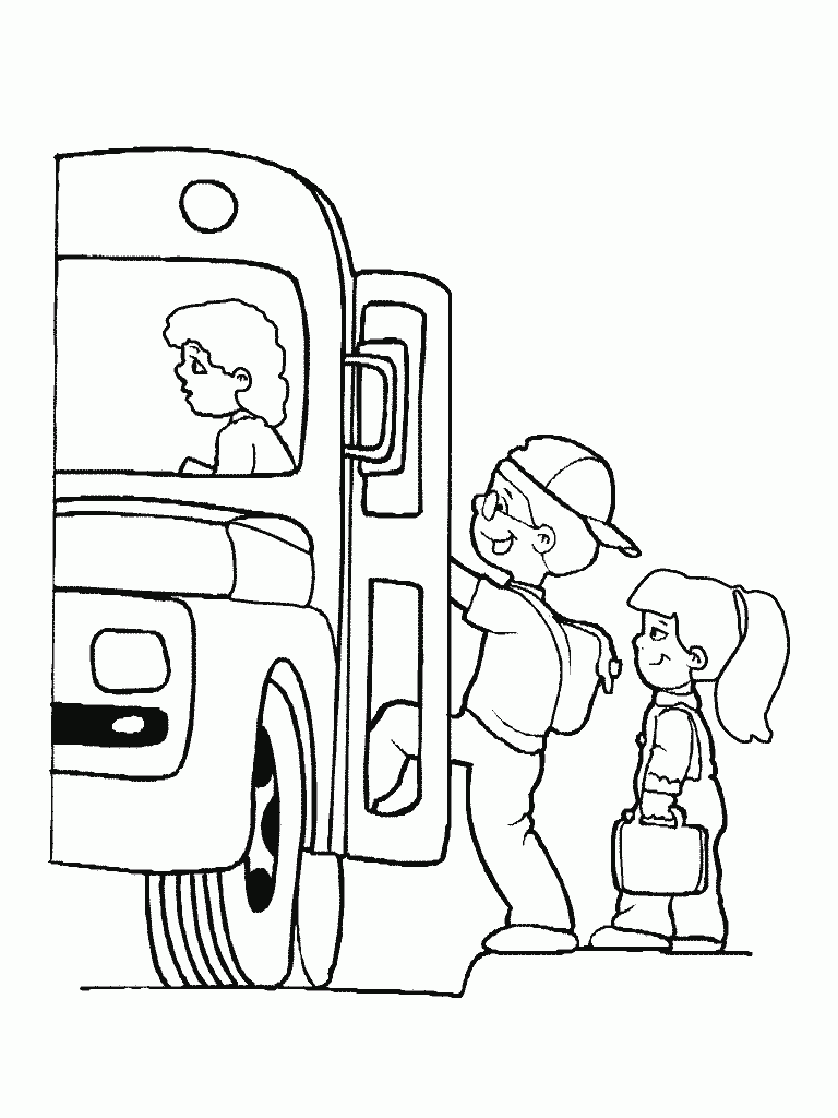 Dibujo para colorear: Bus (Transporte) #135429 - Dibujos para Colorear e Imprimir Gratis