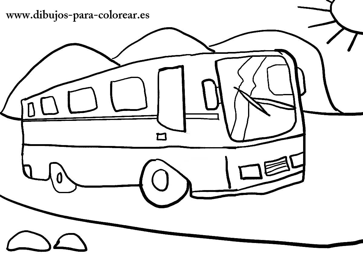 Dibujo para colorear: Bus (Transporte) #135500 - Dibujos para Colorear e Imprimir Gratis