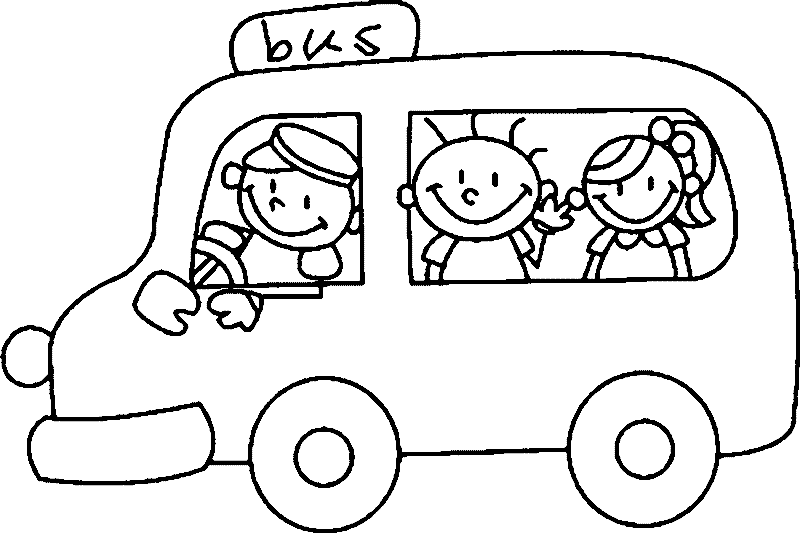 Dibujo para colorear: Bus (Transporte) #135519 - Dibujos para Colorear e Imprimir Gratis