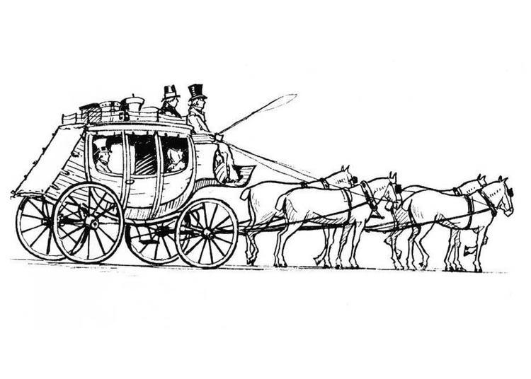 Dibujo para colorear: Carriage (Transporte) #146206 - Dibujos para Colorear e Imprimir Gratis