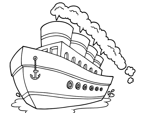 Dibujo para colorear: Cruise ship / Paquebot (Transporte) #140684 - Dibujos para Colorear e Imprimir Gratis