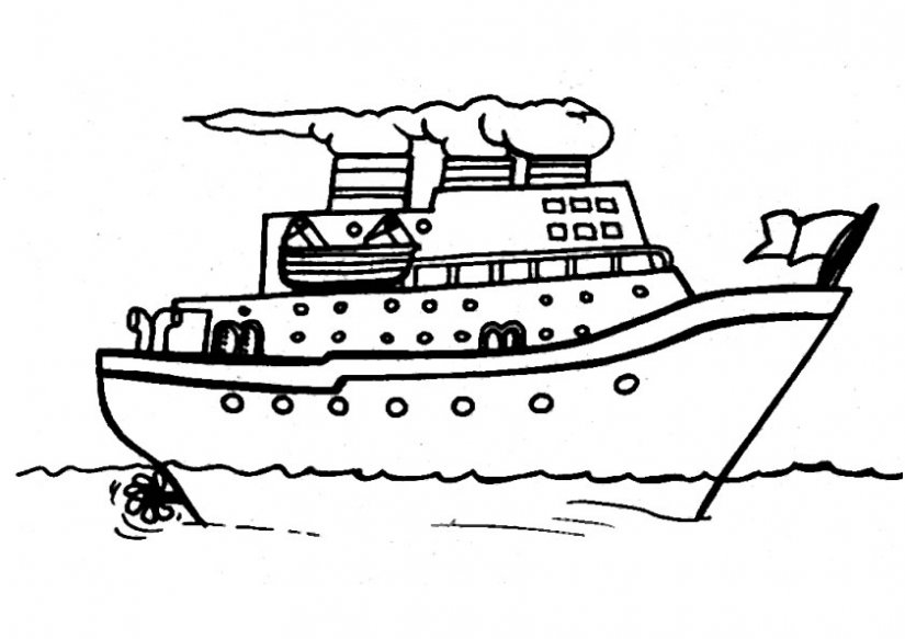 Dibujo para colorear: Cruise ship / Paquebot (Transporte) #140685 - Dibujos para Colorear e Imprimir Gratis