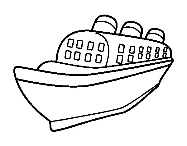 Dibujo para colorear: Cruise ship / Paquebot (Transporte) #140686 - Dibujos para Colorear e Imprimir Gratis