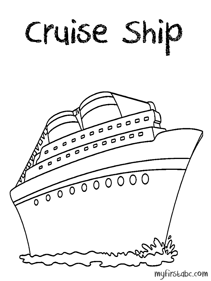 Dibujo para colorear: Cruise ship / Paquebot (Transporte) #140692 - Dibujos para Colorear e Imprimir Gratis