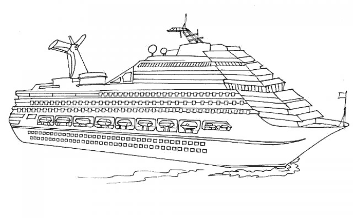 Dibujo para colorear: Cruise ship / Paquebot (Transporte) #140711 - Dibujos para Colorear e Imprimir Gratis
