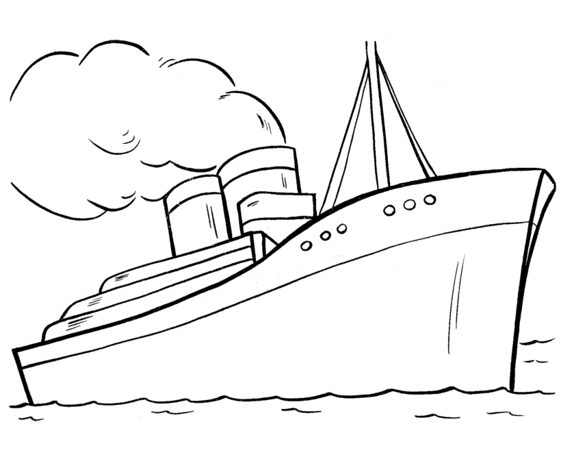 Dibujo para colorear: Cruise ship / Paquebot (Transporte) #140794 - Dibujos para Colorear e Imprimir Gratis