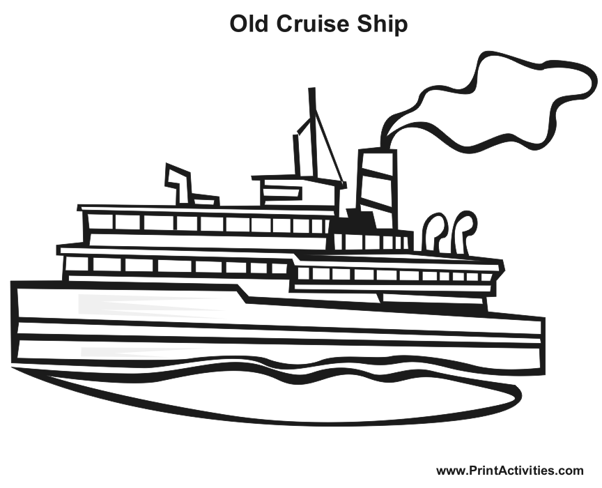 Dibujo para colorear: Cruise ship / Paquebot (Transporte) #140801 - Dibujos para Colorear e Imprimir Gratis