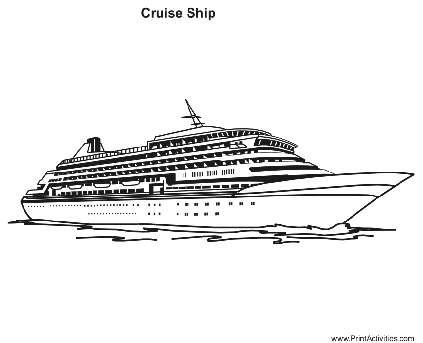 Dibujo para colorear: Cruise ship / Paquebot (Transporte) #140808 - Dibujos para Colorear e Imprimir Gratis