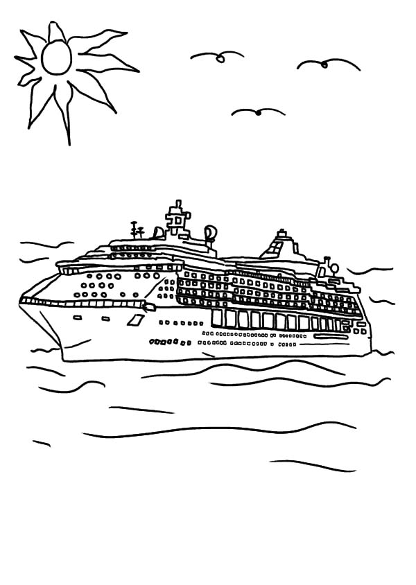 Dibujo para colorear: Cruise ship / Paquebot (Transporte) #140870 - Dibujos para Colorear e Imprimir Gratis
