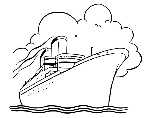 Dibujo para colorear: Cruise ship / Paquebot (Transporte) #140871 - Dibujos para Colorear e Imprimir Gratis
