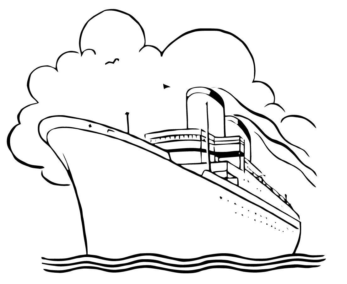 Dibujo para colorear: Cruise ship / Paquebot (Transporte) #140890 - Dibujos para Colorear e Imprimir Gratis