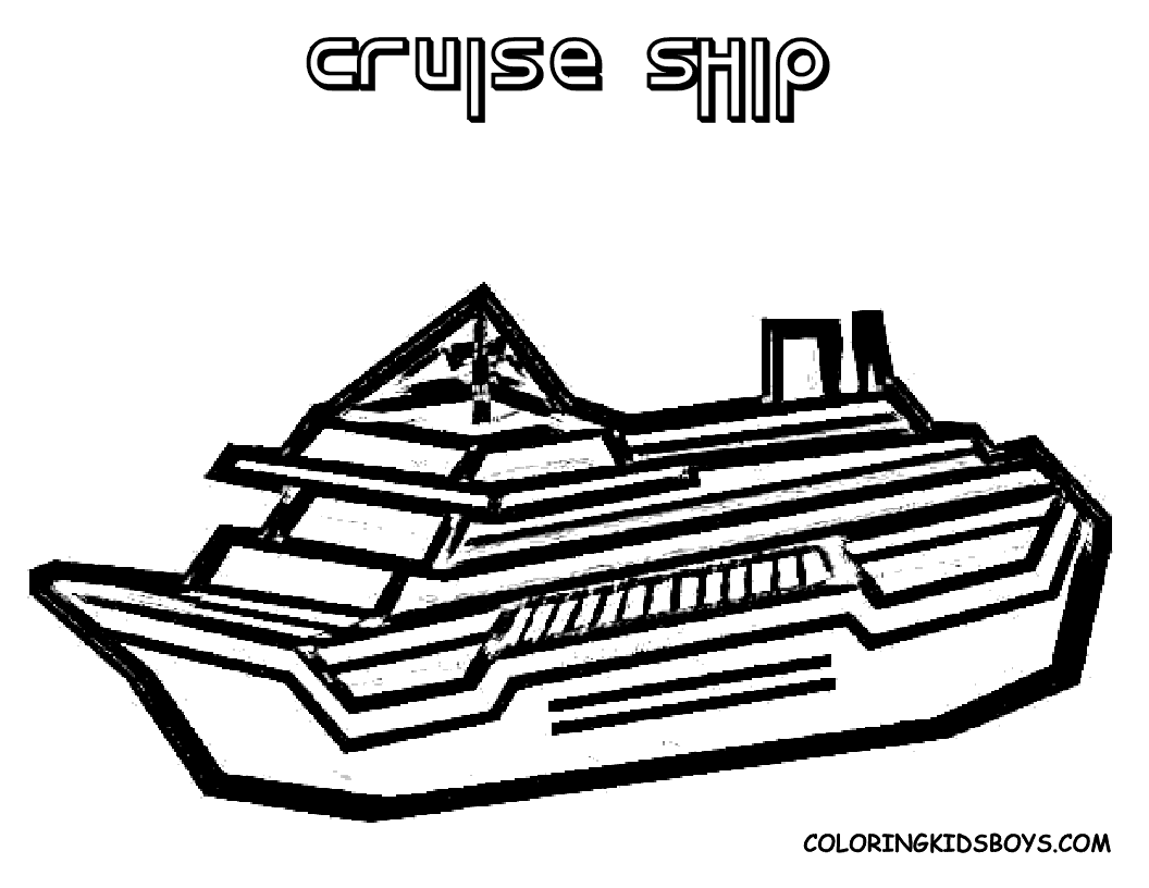 Dibujo para colorear: Cruise ship / Paquebot (Transporte) #140921 - Dibujos para Colorear e Imprimir Gratis