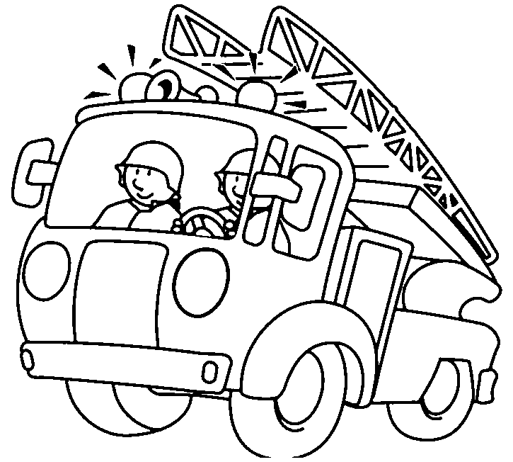 Dibujo para colorear: Firetruck (Transporte) #135786 - Dibujos para Colorear e Imprimir Gratis