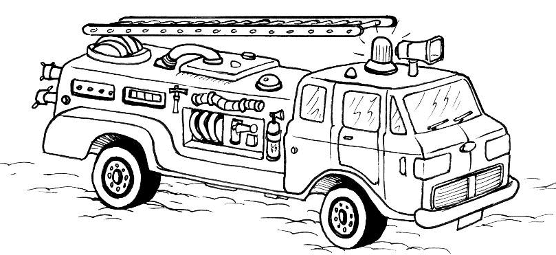 Dibujo para colorear: Firetruck (Transporte) #135789 - Dibujos para Colorear e Imprimir Gratis