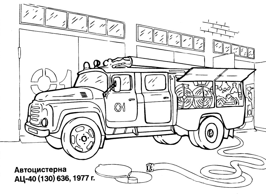 Dibujo para colorear: Firetruck (Transporte) #135795 - Dibujos para Colorear e Imprimir Gratis