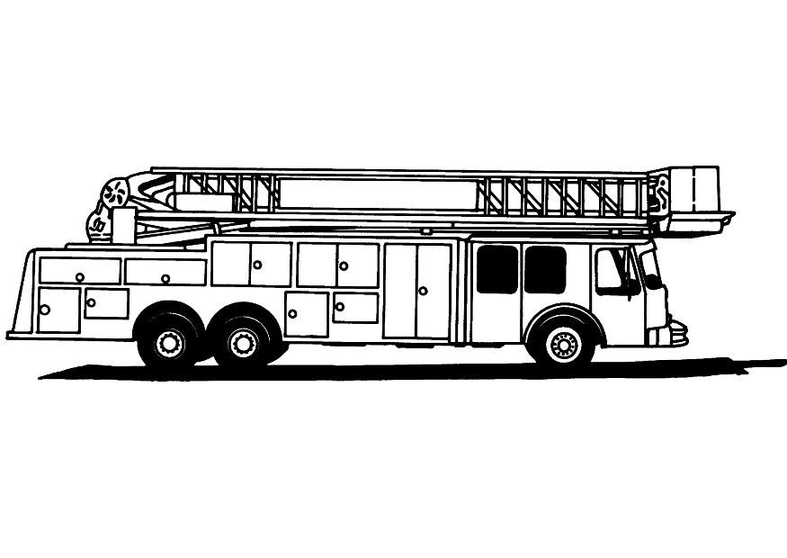 Dibujo para colorear: Firetruck (Transporte) #135802 - Dibujos para Colorear e Imprimir Gratis