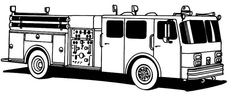 Dibujo para colorear: Firetruck (Transporte) #135815 - Dibujos para Colorear e Imprimir Gratis