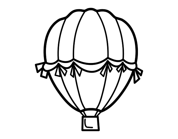 Dibujo para colorear: Hot air balloon (Transporte) #134630 - Dibujos para Colorear e Imprimir Gratis